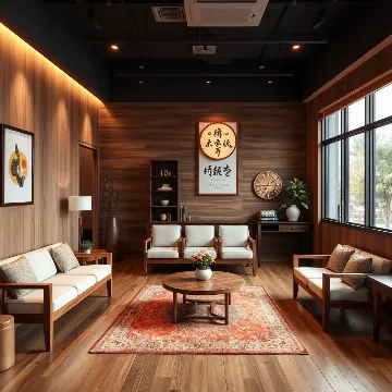 Modern and inviting acupuncture center reception area