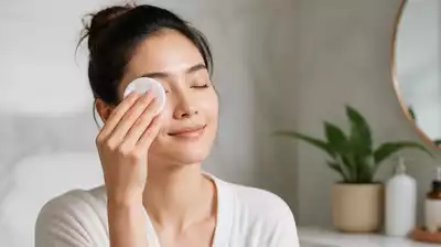 Lifestyle image of healthy eye care routine