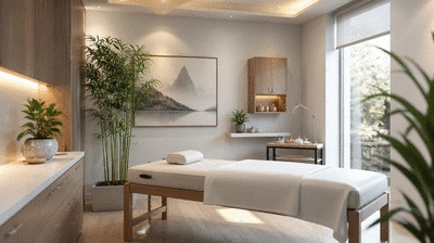 Clean and modern acupuncture clinic interior